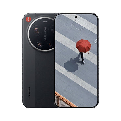Xiaomi 17 Ultra Leica Edition back and front view, black color