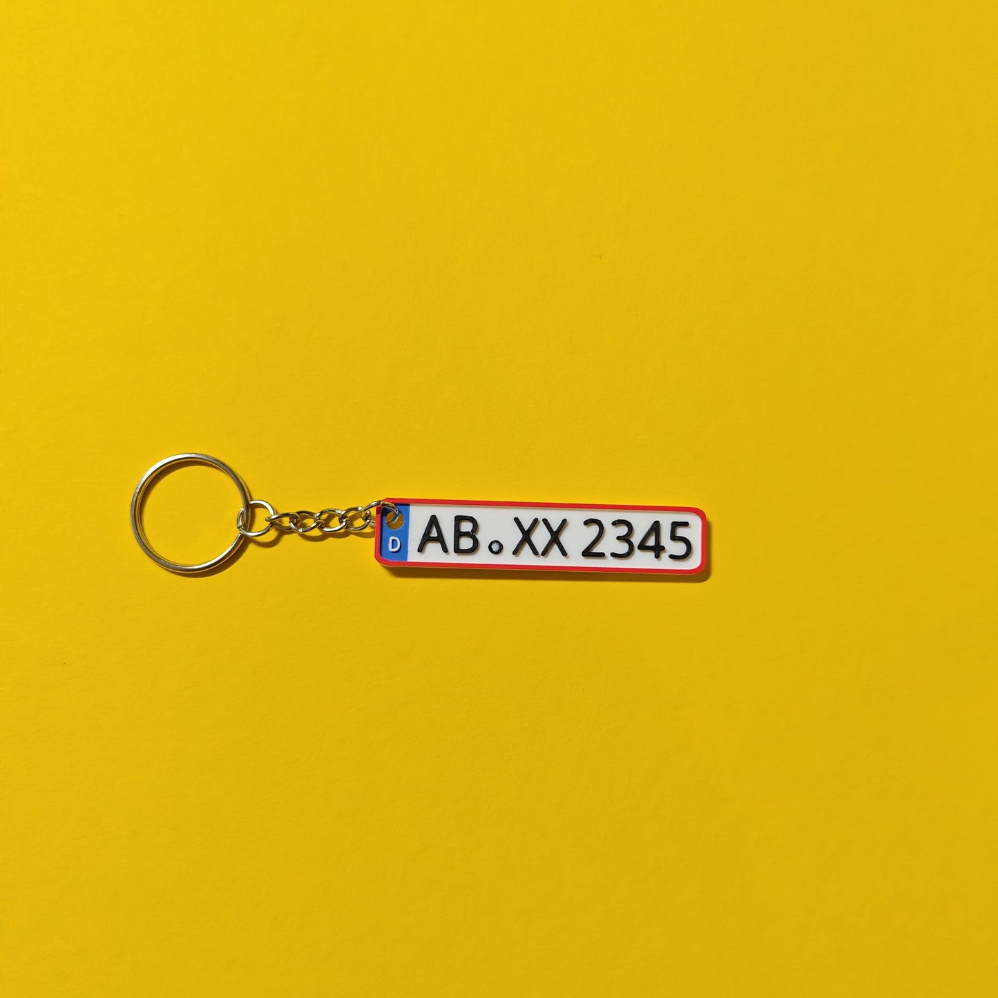 Personalisierter Nummernschild Schlüsselanhänger