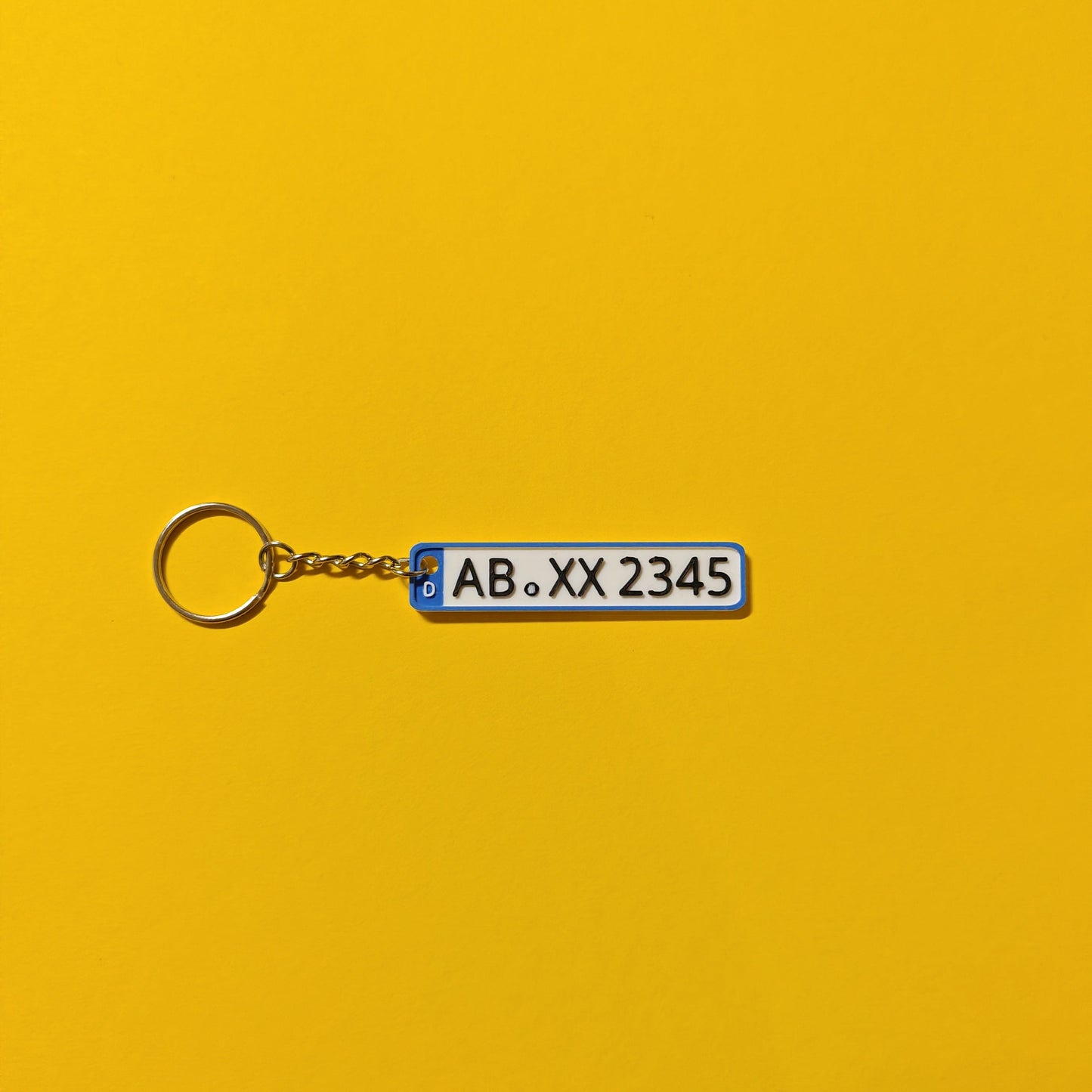 Personalisierter Nummernschild Schlüsselanhänger
