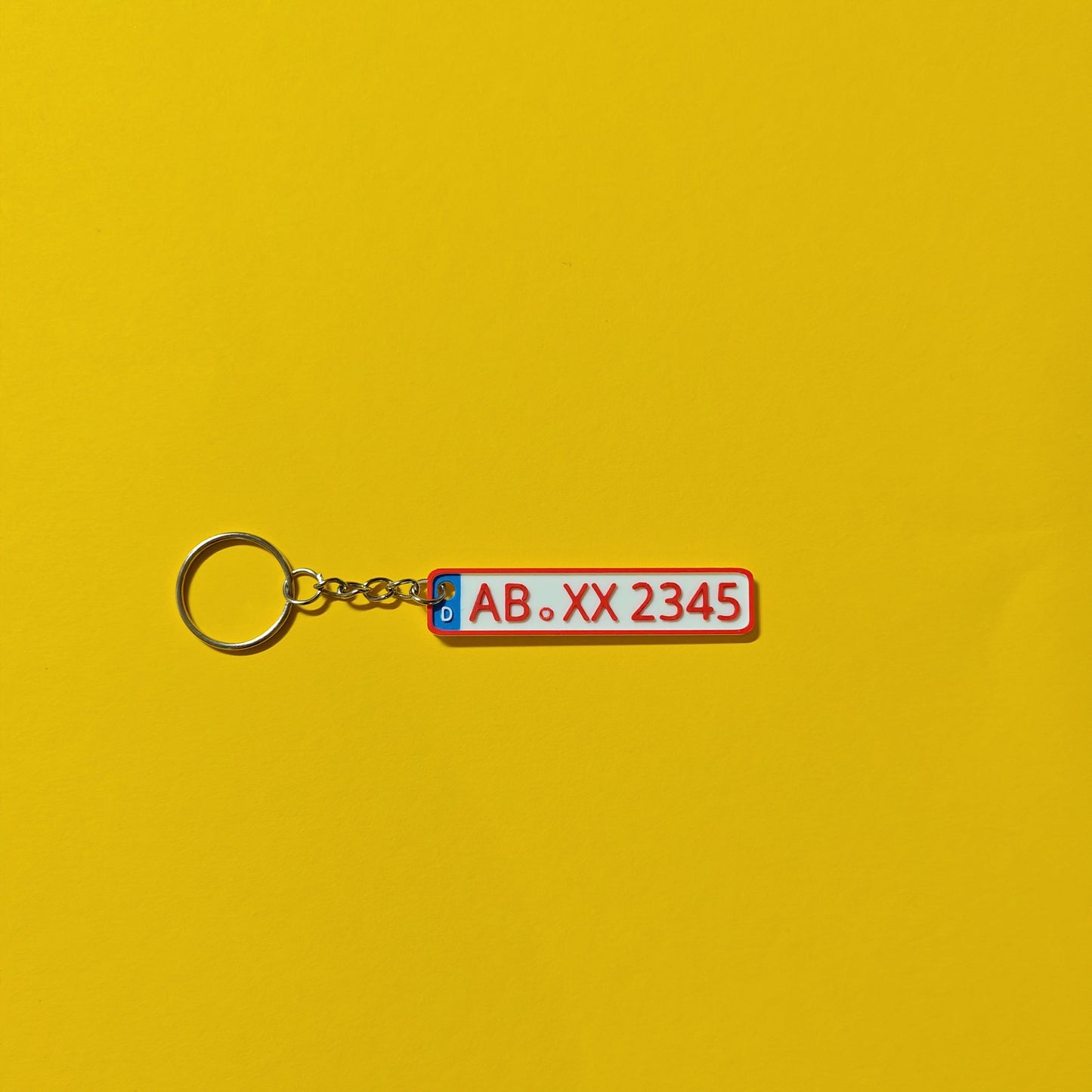 Personalisierter Nummernschild Schlüsselanhänger