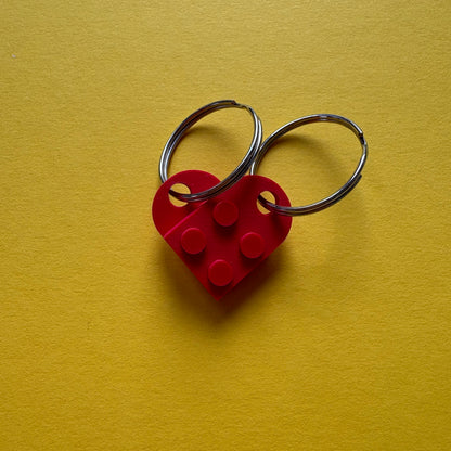 Heart keychain in LEGO style