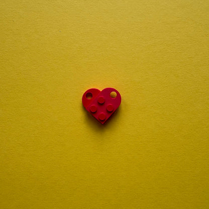Heart keychain in LEGO style