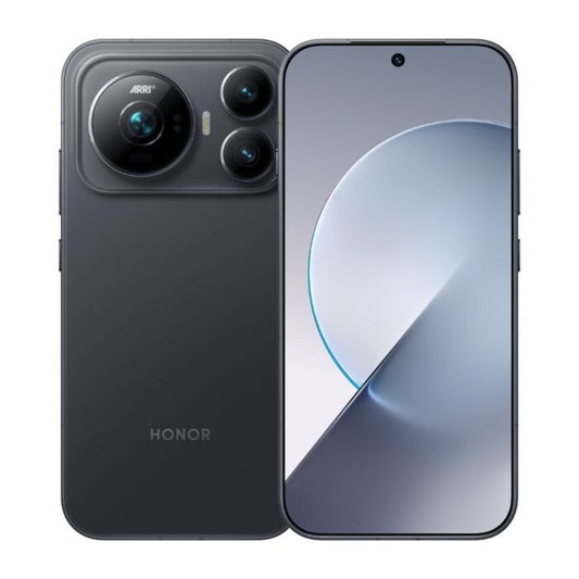 Honor Magic 9 in Schwarz, Vorder- und Rückseite