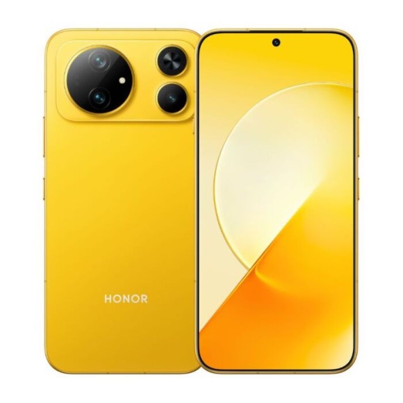 HONOR Magic 9 Power Edition in Gelb, Vorder- und Rückseite