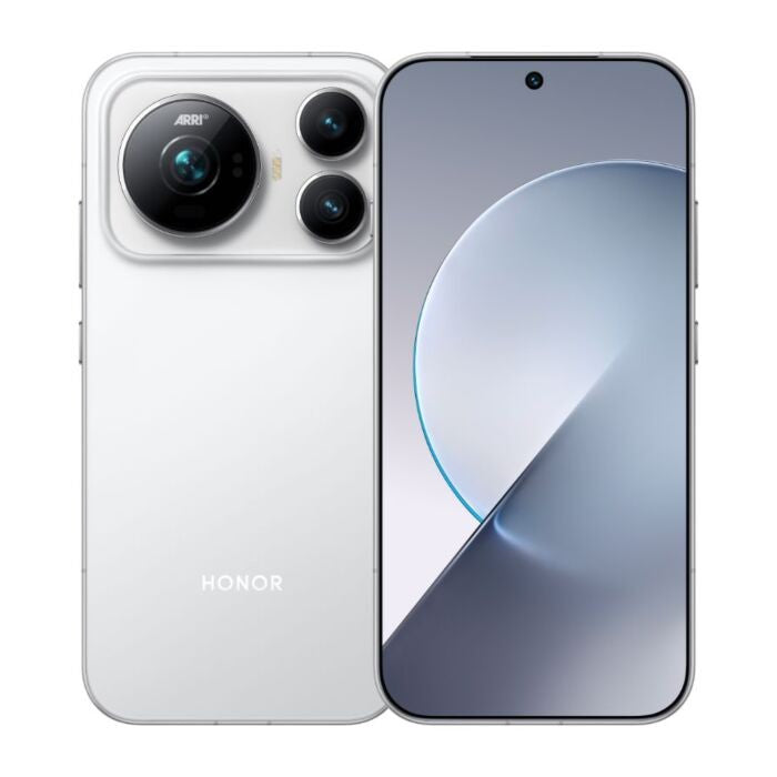 Honor Magic 9 in Weiß, Vorder- und Rückseite