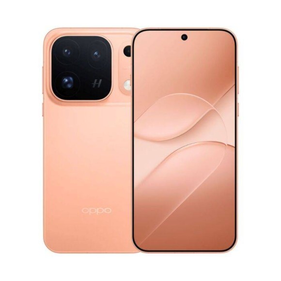 Oppo Find X10 Pro Max in Orange, front and rear view