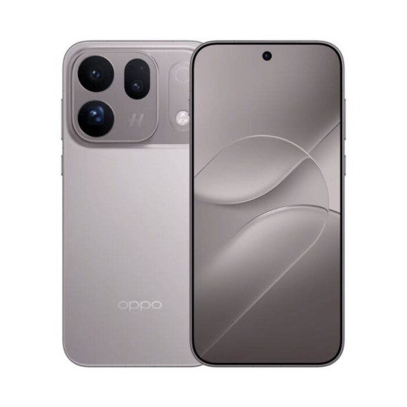 Oppo Find X10, titanijska boja, pogled sprijeda i straga