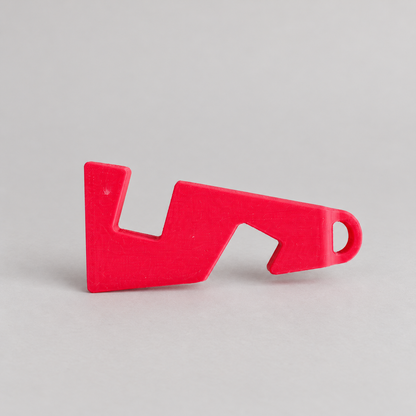 mini-closed: original phone stand photograph, matte PLA surface and 3D printed layer details