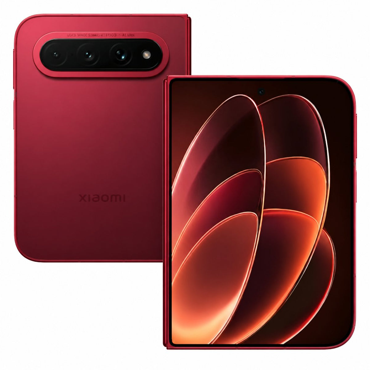 Xiaomi 18 Fold in Rot, Vorder- und Rückseite