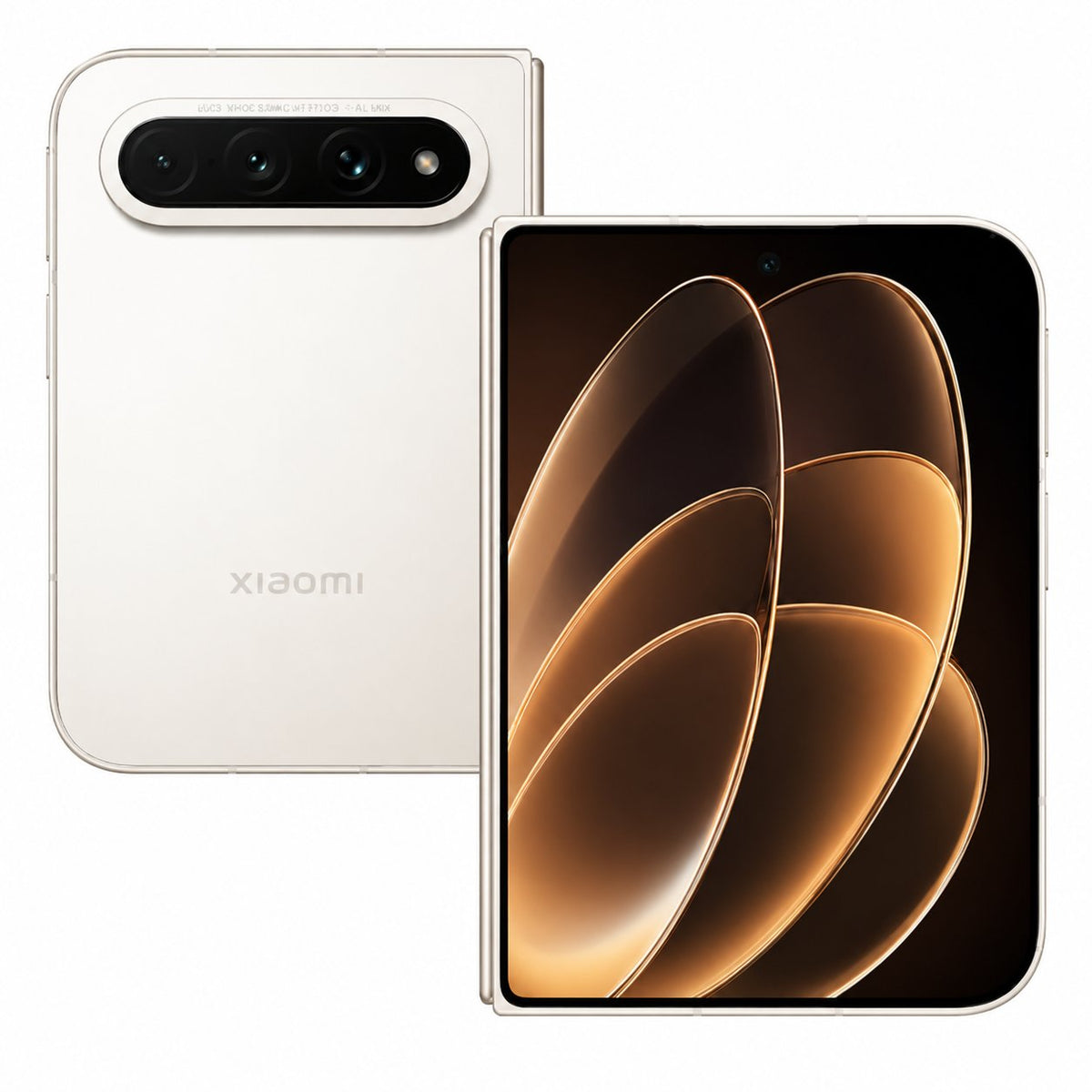 Xiaomi 18 Fold in Weiß, Vorder- und Rückseite